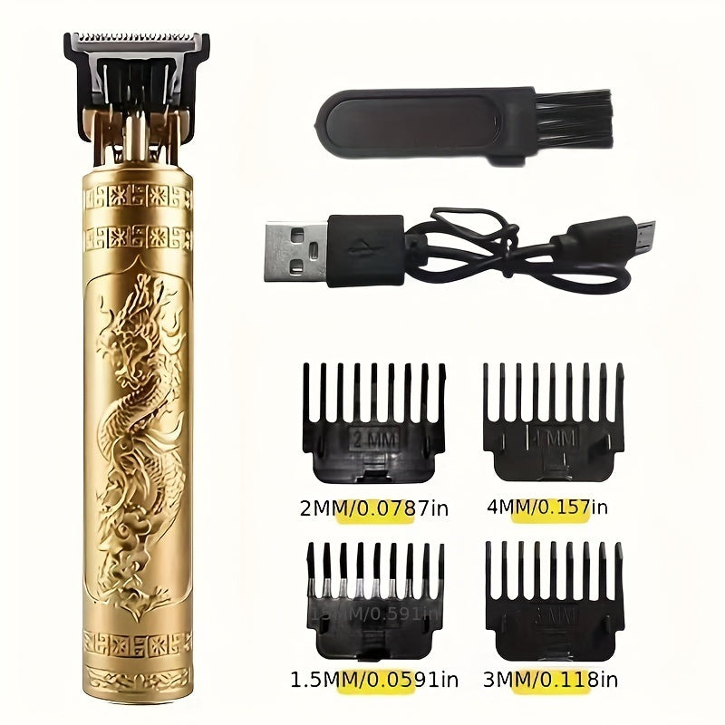 1 JUEGO Profesional de Cortapelos Eléctrico para Hombres, Tijeras de Barbero y Herramienta de Afeitado - Regalo del Día del Padre