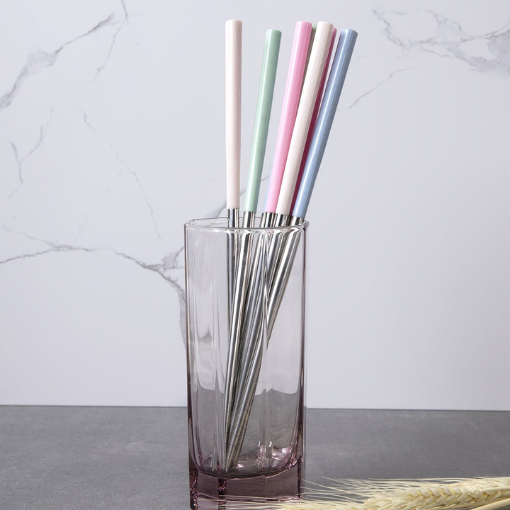 4 pares de palillos de acero inoxidable, palillos antideslizantes reutilizables, aptos para lavavajillas, regalo