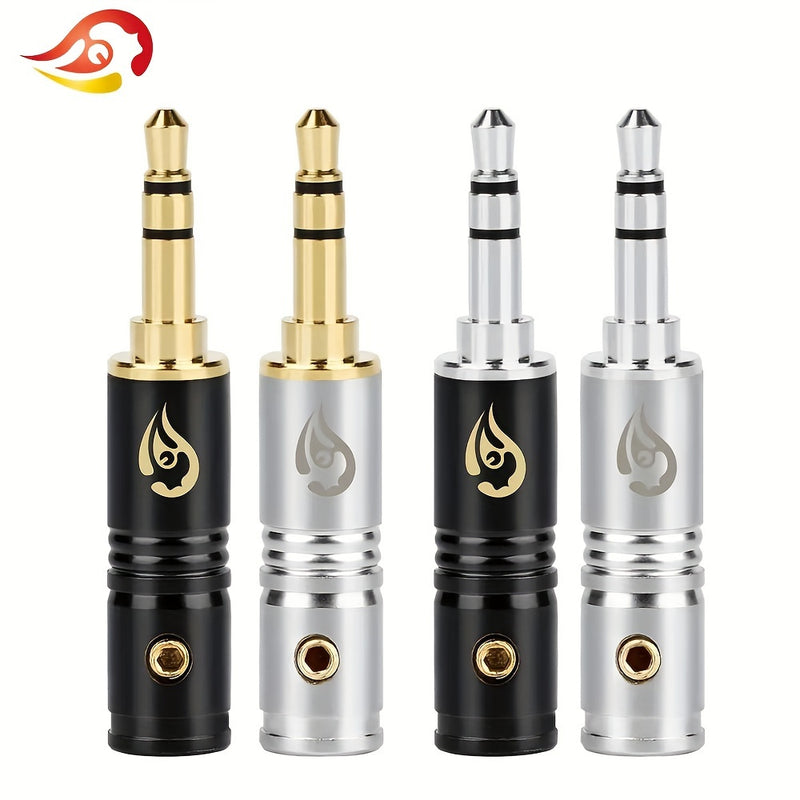 Conector de Audio de 6mm para Electrónica - Jack de Auriculares Estéreo de 3.5mm Chapado en Oro Premium, Cobre Duradero