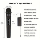 Sistema de micrófono inalámbrico LMBGM W-2-4Bk, batería de litio recargable serie 18650, 800 mAh, carga USB, carga de puerto tipo C, con indicador de batería, conector de 6,35 mm, potencia nominal máxima de 2,6 W, potencia nominal mínima de 0,05 W, volta