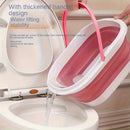 Bañera Plegable de Spa para 1 Persona con Masajeador Incorporado - Sin Necesidad de Electricidad, Piscina Portátil con Tapa Acolchada Suave, para Hogar, Viajes o Salón - Naranja/Beige o Rosa/Gris, Construcción en Plástico No Tóxico, Almacenamiento Compac