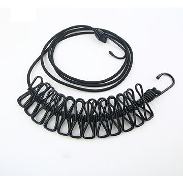1 cuerda para tender ropa retráctil y portátil para viajes, con 12 pinzas, ideal para secar ropa en interiores o exteriores, accesorio para camping