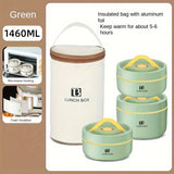 Caja de almuerzo 2/3/4 piezas, contenedores de alimentos a prueba de fugas con bolsa de transporte, acero inoxidable 304, apto para microondas, tema frutas, funcionamiento manual, forma redonda, material PP, caja de almuerzo escolar, caja de almuerzo