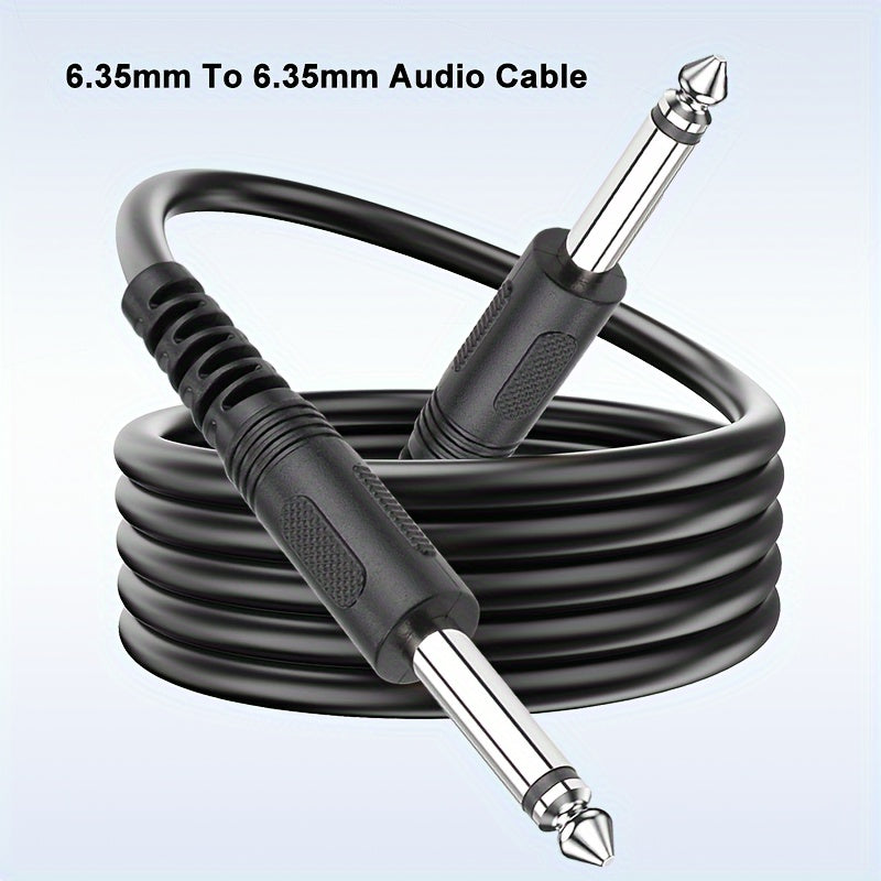 Cable de audio I-zclive de 6.5 mm, cable de audio macho a macho de 6.35 mm, cable de audio de 6.5 mm de cobre libre de oxígeno, cable de audio de reducción de ruido de 6.35 mm, conector de metal aplicable para computadora, DVD, bajo, teclado. Eid Al-Adha