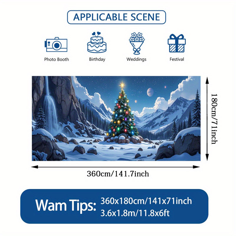2D Banner de Puerta, 1 Pieza, Banner de Puerta de Navidad Festiva - Poliéster, Tema de Papá Noel, No Necesita Electricidad, Ideal para Decoración de Vacaciones, Fiestas de Halloween y Hawái, Decoración de Jardín al Aire Libre, Decoración de Navidad al Ai