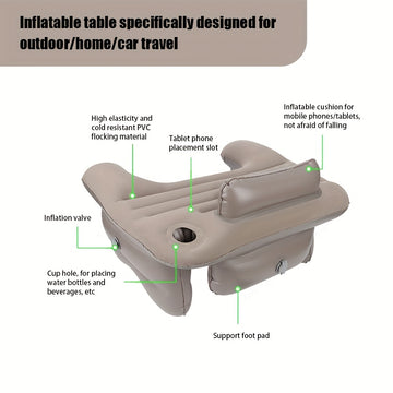 Escritorio de Lectura Portátil Inflable, Mesa Plegable para Estudio y Computadora, Escritorio de Aire para Hogar y Ocio, Escritorio Sencillo