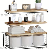 Soporte De Madera Retro Para Pared De Baño, Estante De Pared, Decoración Estética De La Habitación, Decoración Del Hogar, 1 Ud.