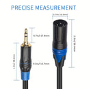 Cable XLR A 3,5 Mm De 3 Pies A 10 Pies - Cable Estéreo Macho TRS De 1/8 A XLR, Macho De 3,5 Mm A XLR Macho De 3 Pines, Cable Adaptador De Audio Auxiliar XLR A Conector Mono De 1/8 Para Mezclador, Computadora Portátil Y Teléfono