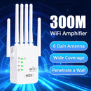 Amplificador de señal WiFi regulado por EE. UU., extensor de WiFi con 6 antenas de 360°, compatible con WIFI6, puerto Ethernet, cobertura de hasta 11000 pies cuadrados, adecuado para más de 35 dispositivos.