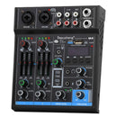 Mezclador de audio USB profesional Depusheng de 4/6 canales con iluminación RGB, consola de sonido, grabación para PC, entradas XLR y RCA para streaming, karaoke, fiestas, estudio en casa - material ABS, no requiere batería, configuración de grabación, a