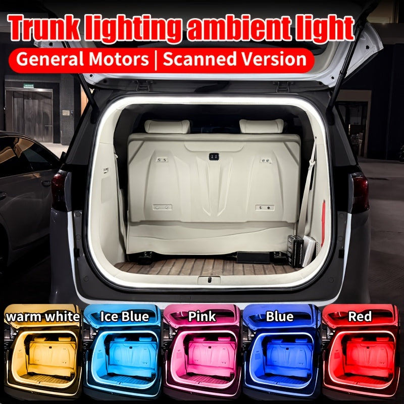 Luces LED Ambientales para Maletero con Sensor Automático sin varillas, Decoración Interior de Coche y Caja Trasera