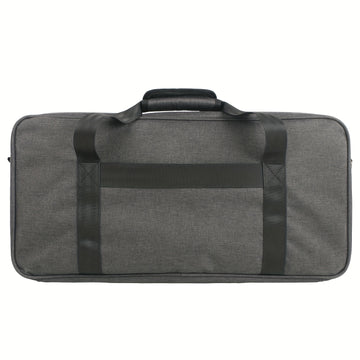 Estuche Profesional Portátil Multi-Efecto para Pedales - Bolsa Resistente Gris para Controladores DJ y Equipos con Múltiples Compartimentos, Costuras Reforzadas, Cremalleras Doradas y Asas Ergonómicas para Músicos, Uso en Directos y Estudio, Funda para P