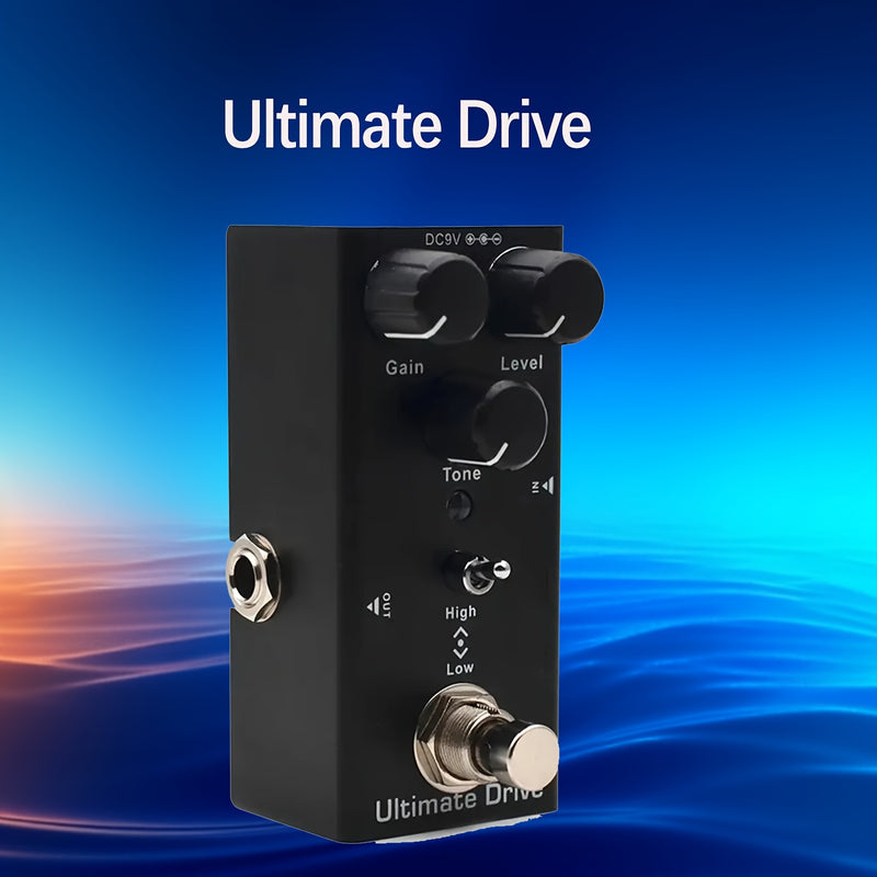 Pedal de efecto para guitarra eléctrica con sobreimpulso extremo, distorsión americana, coro analógico, DC 9V, bypass verdadero con cable de aumento de 5V a 9V USB.