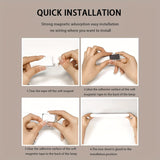 4 unidades de luces de armario con sensor de movimiento LED recargables por USB, fáciles de instalar, adecuadas para armarios de cocina, escaleras, pasillos - Perfectas para Halloween, Navidad, Acción de Gracias, Día de San Valentín, Regalos de Año Nuevo