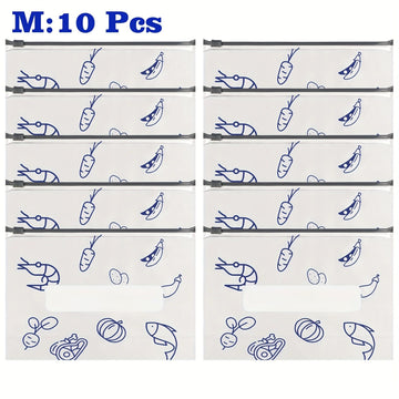 Paquete de 10 Bolsas Reutilizables de Aluminio Selladas - Herméticas y Antihumedad para Congelación, Preparación de Comidas, Gran Capacidad | Sin BPA, Material Apto para Alimentos, Lavado a Mano, Diseño Cuadrado, Ideales para Snacks, Verduras, Carne, Con