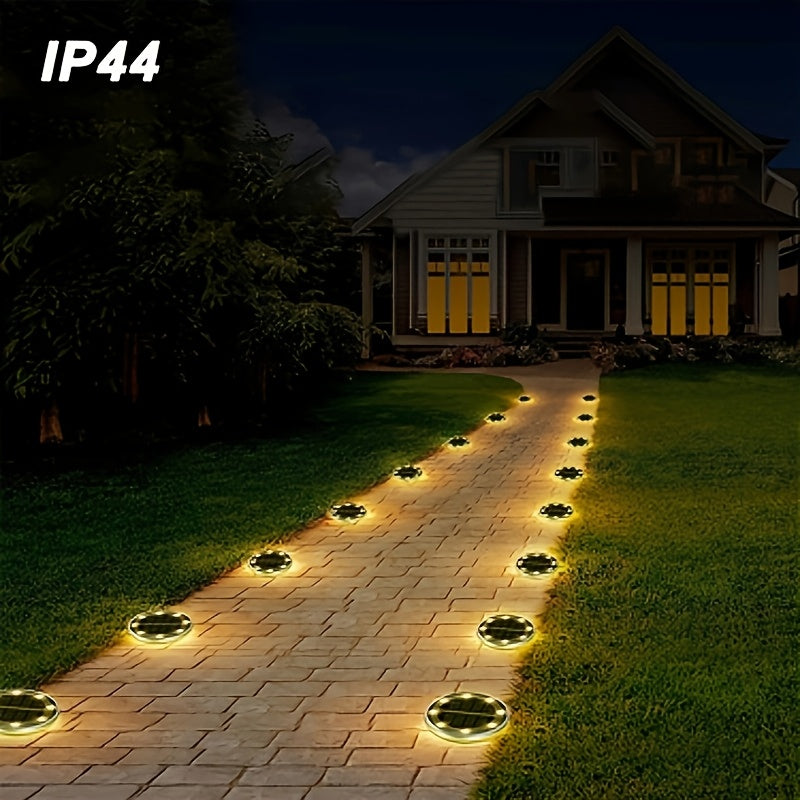Pack de 8 Luces LED Solares para Exteriores, Ideales para Patio/Jardín/Senderos con Función Automática de Sensor de Brillo