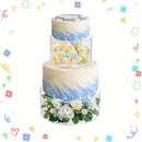 2 piezas de Soporte para Pastel Acrílico Transparente para Mesa de Postres, Caja Redonda Rellenable con Mantel de Papel de Encaje, Decoraciones Centrales para Fiestas de Cumpleaños y Bodas (20.32 cm, 30.48 cm)