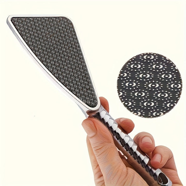 Lijadora de pies de vidrio, diseño hipoalergénico, color claro beige, elimina piezas muertas y gruesas, adecuada para el cuidado de viajes en todas las estaciones, adecuada para 90 regiones.