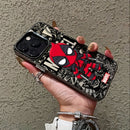 Funda para iPhone 16, 15, 14, 13, 12, 11 Pro Max, X, XR, XS Max, 8, 33 Plus con diseño de Deadpool, resistente a golpes y con acabado mate