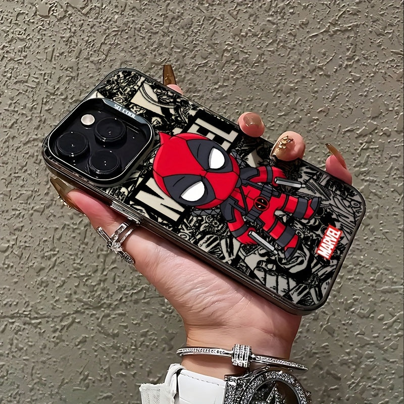 Funda para iPhone 16, 15, 14, 13, 12, 11 Pro Max, X, XR, XS Max, 8, 33 Plus con diseño de Deadpool, resistente a golpes y con acabado mate