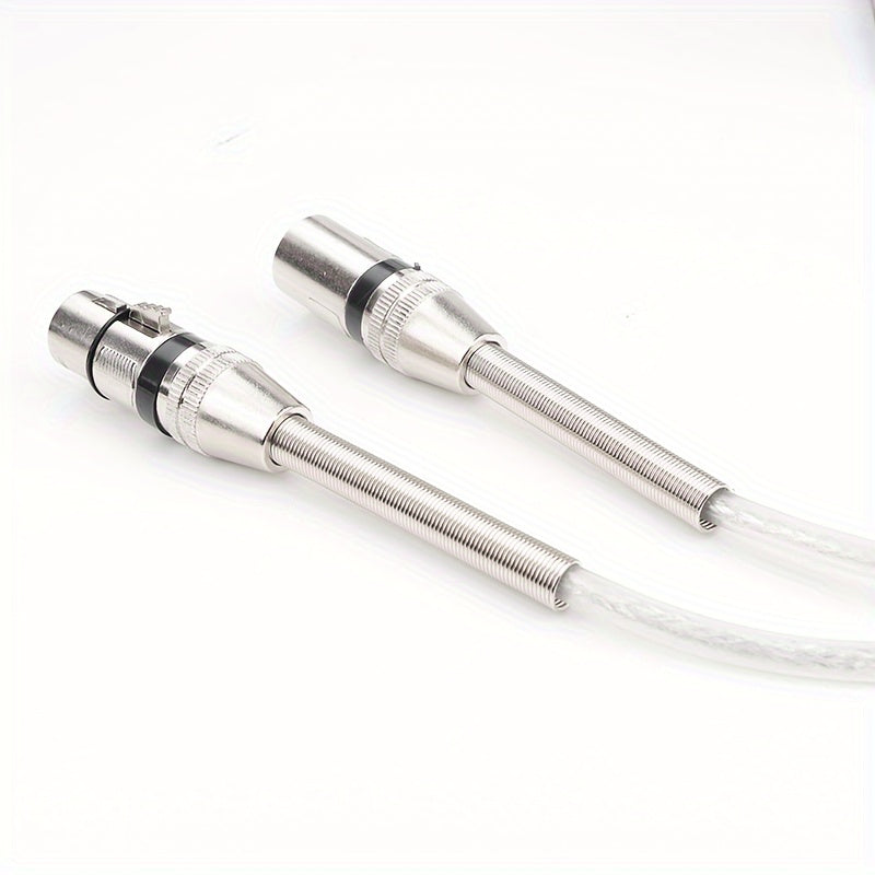1pc Cable de Audio XLR I-ZCLIVE, Aleación de Zinc 3-Pines Macho a Hembra Forma Plana, Conector Transparente de Alta Calidad para Micrófono y Sistema de Altavoces para Preambules, Estaciones de Radio