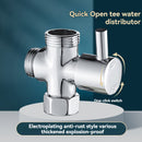 Válvula de ángulo de tres vías con una entrada y dos salidas, válvula de salida doble para el hogar con interruptor, distribuidor de ducha, válvula distribuidora de cabezal de ducha, diámetro de 20 mm, 3 vías, sistema de ducha universal de reemplazo, ada