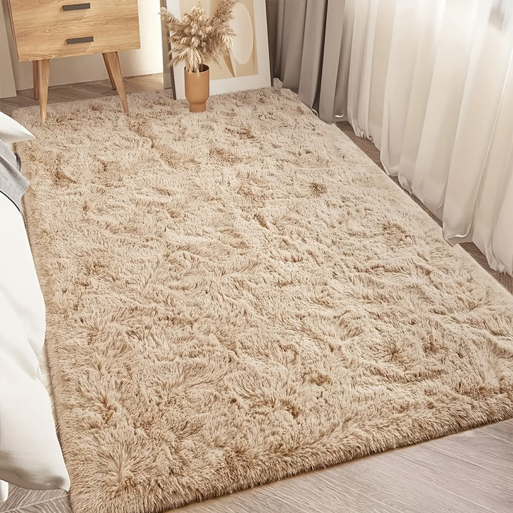 Alfombra de Peluche Camello, Tela Esponjosa Suave y Gruesa, Decoración Cómoda para Interiores | Duradera y Fácil de Limpiar | Adecuada para Sala de Estar, Dormitorio, etc. | Varios Tamaños Disponibles