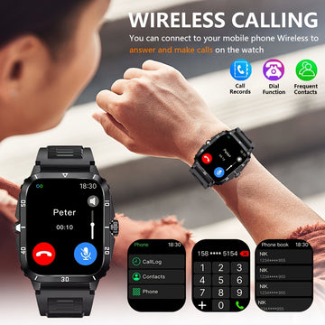 Reloj inteligente nuevo para hombre y mujer, alarma, pantalla de 2.01 pulgadas, notificaciones de mensajes, conexión con teléfono, reproductor de música, múltiples modos deportivos, compatible con iPhone y Android