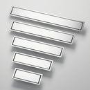 Desagüe de Suelo Rectangular Invisible de Acero Inoxidable - Extendido, Fregadero de Baño Resistente a Olores con Cubierta de Tubería Oculta