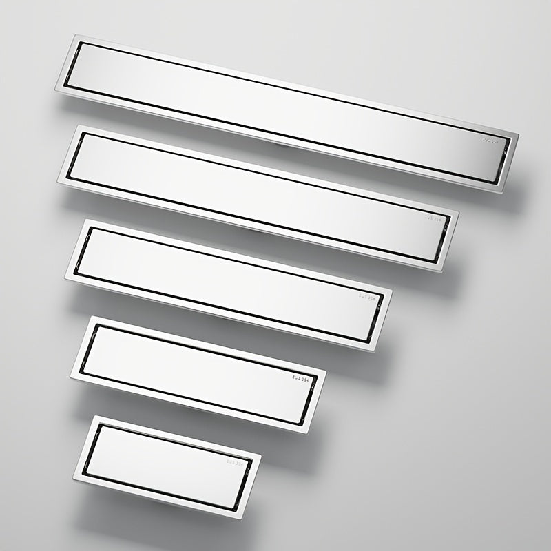 Desagüe de Suelo Rectangular Invisible de Acero Inoxidable - Extendido, Fregadero de Baño Resistente a Olores con Cubierta de Tubería Oculta