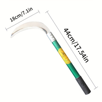 Machete de acero de manganeso - Cortadora de hierba de mango corto multifuncional y hoz, tijeras de jardín robustas para el control eficiente de malezas, herramienta portátil duradera para uso agrícola y al aire libre, equipo de control de malezas | Mang