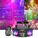 Luces de fiesta YSH - Sistema de iluminación LED de doble bola de disco comercial con control remoto, luces de proyección cambiantes de color para fiestas de DJ, eventos y festivales, ideales para Halloween, Navidad, Acción de Gracias, Año Nuevo, Día de