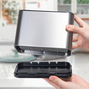 1 pieza, soporte de cubiertos de acero inoxidable - Resistente a la herrumbre, duradero, compartimentos independientes para tenedores, cuchillos, cucharas y palillos - Organizador de utensilios de cocina moderno, ideal para regalos, estante de cocina