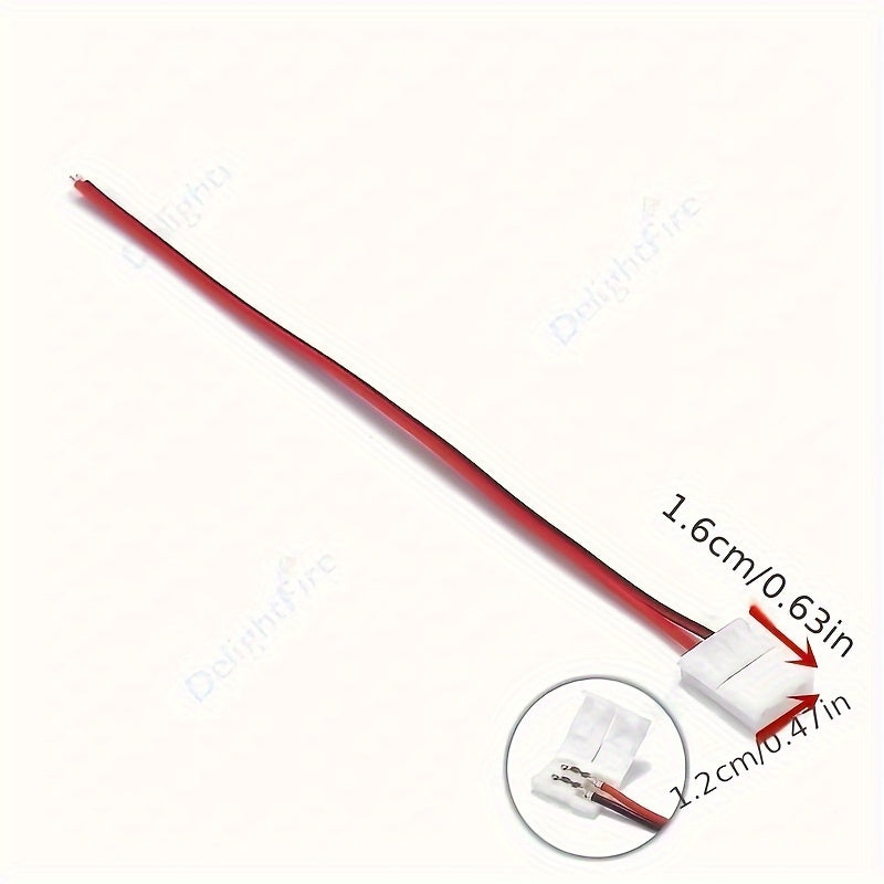 Paquete de 5/10, Tira LED sin Soldadura con Conectores Snap-On y Clips de 8mm