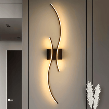 Aplique de pared LED moderno con función de luz regulable, material de vidrio, para sala de estar, comedor, oficina, dormitorio - Montaje semi empotrado, accesorio desmontable, cableado, no requiere batería, compatible con 85-265 V, incluye herrajes de i