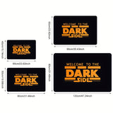 1 alfombra de felpa larga + base de esponja de 1 cm, diseño simple y moderno con estampado de letras OSCURAS, suave y cómoda para lavabo, cuarto de lavado, entrada, comedor, dormitorio, baño, accesorios para baño