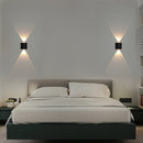 Lámpara de pared LED PIBAOGU 2W, luz moderna hacia arriba y abajo, carcasa de ABS, aplique para interior/exterior, ideal para dormitorio, baño, porche, pasillo, sala de estar, escaleras - cableado directo, 85V-265V