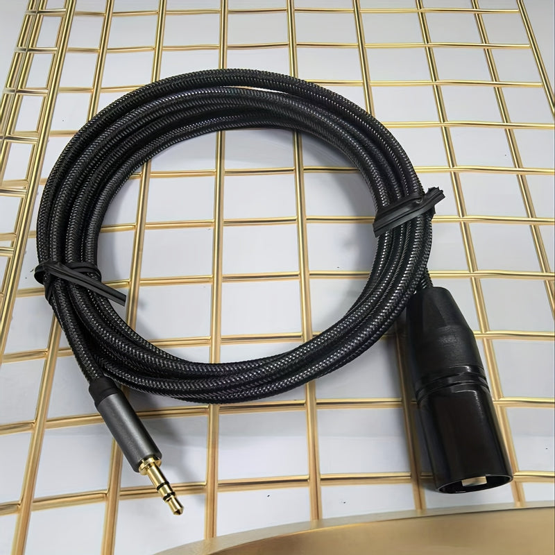 Cable integrado de micrófono masculino a XLR de 3,5 mm, XLR a 3,5 mm (1/8 pulgadas), adecuado para tabletas, portátiles, micrófonos, amplificadores y tableros de audio.