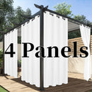 Cortina para patio exterior con 4 paneles, diseño con grommet, protección UV, antióxido, protección solar y privacidad