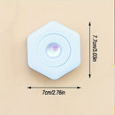1pc Creativa Lámpara de Pared Blanca Hexagonal Ojo de Gato Proyección de Luz Roja al Atardecer, Múltiples Luces Disponibles Alimentada por 3 Pilas AA Iluminación para Armarios Lámpara de Pared Sin Batería LED Regulable Táctil Lámpara de Proyección de Ata