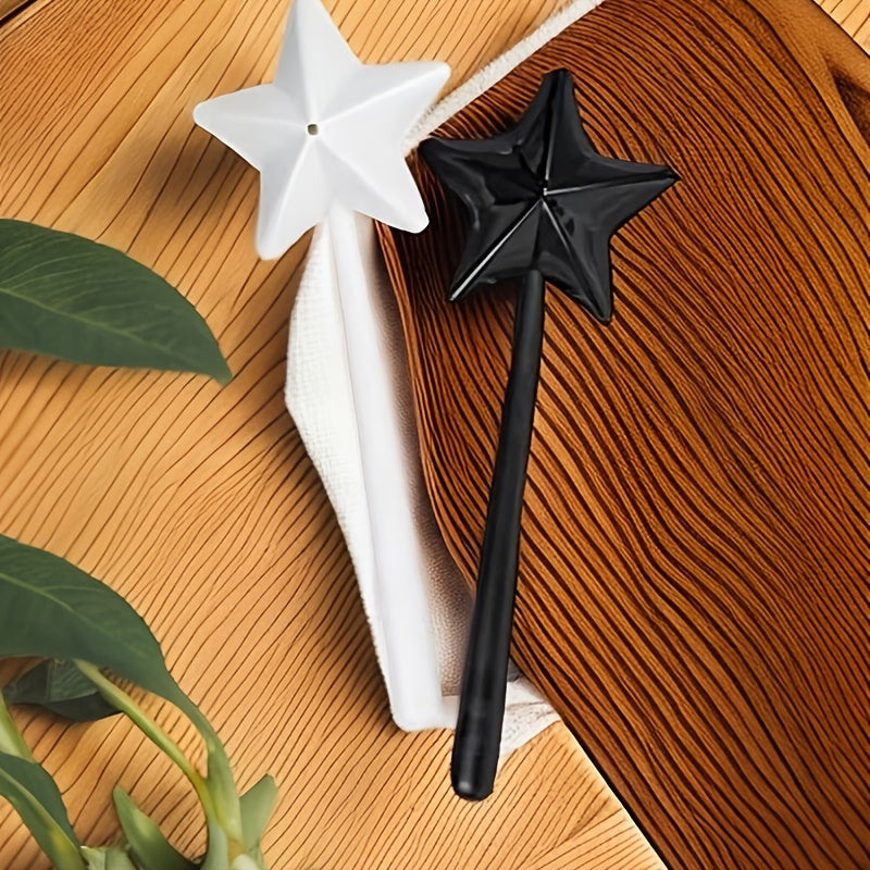 2pcs Varitas Mágicas Salero y Pimentero - Recargables, Dispensador de Especias con Agujeros para Vertido Fácil - Perfecto para Decoración de Cocina y Comedor (Negro+Blanco)