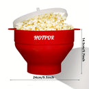 1 ud. Hacedor de Palomitas de Maíz para Microondas HOTPOP - Capacidad Grande de 3L, Bol Plegable Sin BPA, Apto para Lavavajillas, Varios Colores, Sin Necesidad de Electricidad para Noches de Cine en Familia y Fiestas, Regalos de Palomitas, Diseño Plegabl
