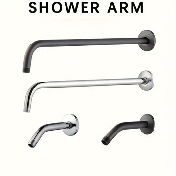1 pieza de brazo de ducha de acero inoxidable con 4 estilos, extensión de ducha retro montada en la pared para baño en casa y hotel, ajuste universal con cubierta decorativa, resistente y duradero, accesorios de baño