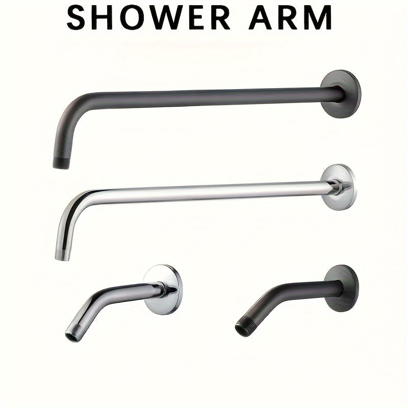 1 pieza de brazo de ducha de acero inoxidable con 4 estilos, extensión de ducha retro montada en la pared para baño en casa y hotel, ajuste universal con cubierta decorativa, resistente y duradero, accesorios de baño