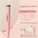 Drill de uñas acrílicas profesional con luz LED - Recargable por USB, sin olor, batería de larga duración, incluye lima de uñas y empujador de cutículas - Ideal para uñas de gel y kit de manicura y pedicura para hogar, esenciales para el cuidado de las u