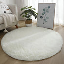 Alfombra redonda mullida, antideslizante de fibra de poliéster tejida, tapete liviano hecho a máquina para sala, dormitorio, cuarto de juegos, decoración de residencia estudiantil, lavable a mano, respaldo de goma, ideal para Halloween, Pascua, Hanukkah