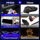 2 luces LED decorativas para auto con diseño de ojo de diablo, recargables por USB, luces de ambiente para ventanas con múltiples modos, accesorio interior para autos, moderno y elegante