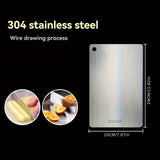 Tablero de corte de acero inoxidable de doble cara de alta calidad - Grado alimenticio, conserva el sabor original sin dañar la cuchilla, varios tamaños disponibles