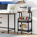 Carrito de almacenamiento rodante de 3 niveles con parte superior de madera y ruedas - Organizador versátil para snacks, libros y más - Ideal para uso en casa o en la oficina, carrito de almacenamiento de oficina | Carrito de almacenamiento moderno | Est
