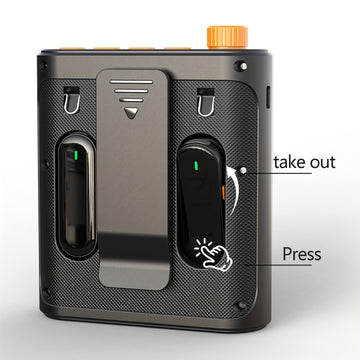 Amplificador de Voz sin varillas con Micrófono de Solapa, Carga y Almacenamiento Portátil para Profesores con 2 Microfonos Lavalier Inalámbricos y Altavoces - Mini Amplificador de Voz para Aula, Conferencias y Entrenamientos